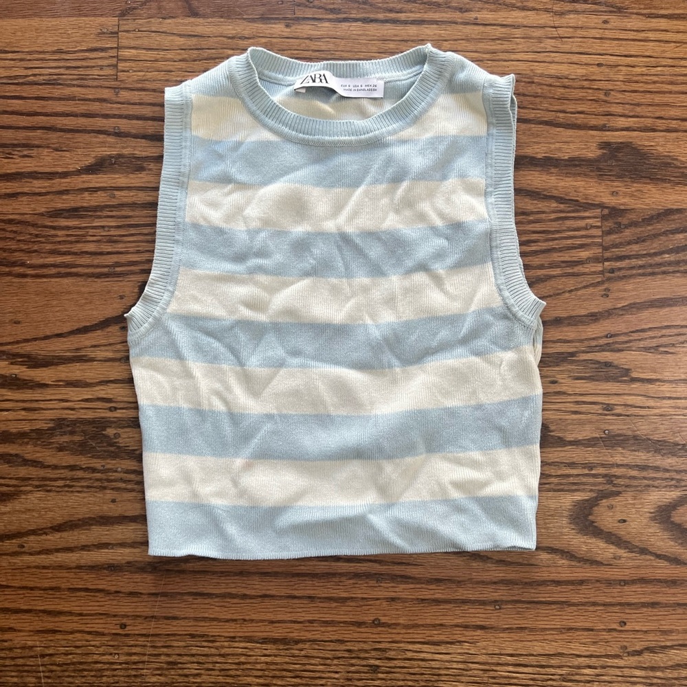 Zara stripped crop top